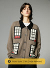 House Printed Yak Wool Cardigan