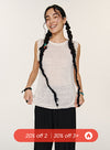 Hulstrikket linned tanktop
