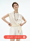 V-hals blomsterblonde tanktop