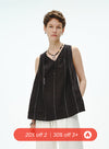 Linen Backless Vest Chic Stripe