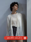 Hulstrikket cardigan i hør