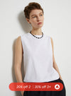 U-hals farveblok tanktop