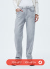 Washed Low Waisted Straight Leg Jeans