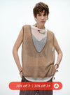 V-hals blomsterblonde tanktop