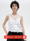 V-hals blomsterblonde tanktop