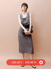 U-hals Botton Up Strap Vest Tank Tops