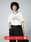 Postage Stamp Printed Cotton T-shirt