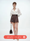 Sommer linned stribede shorts