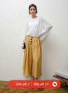 Button-Detailed Casual Culotte
