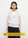 Cashmere dyb V-hals vest