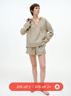 Sommer linned stribede shorts