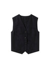 Linen Denim Vest