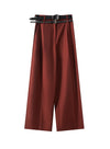 Dual Waistband Wide Leg Pants