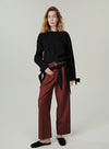 Dual Waistband Wide Leg Pants