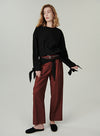 Dual Waistband Wide Leg Pants