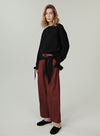 Dual Waistband Wide Leg Pants