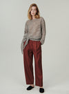 Dual Waistband Wide Leg Pants