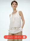 V-hals blomsterblonde tanktop