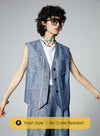 Sleeveless Linen Layered Vest