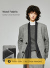 V-Neck Wool Suit Jacket