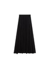 High Waisted Pleated Long Skirt