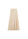 High Waisted Pleated Long Skirt