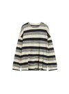 Candy Striped Round Neck Long Sleeved T-Shirt