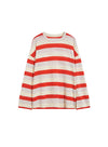 Candy stribet rund hals langærmet T-shirt