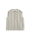 Relief Striped Sleeveless Shirt