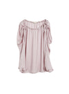 Romantic Silk With Silk Drawstring Blouse