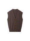 Retro Sleeveless Cardigan Vest