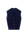 Retro Sleeveless Cardigan Vest