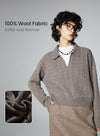 Vintage Wool V-Neck Polo Sweater