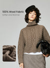 Knitted Yak Wool Turtleneck Sweater