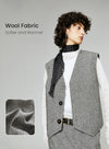 Classic Wool V-Neck Sleeveless Vest