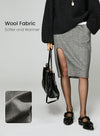 Slit Design Lady Wool Skirt