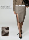 Slit Design Lady Wool Skirt