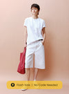 White Cotton Casual Denim Shorts