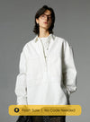 White Denim Pullover Shirt
