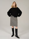 Asymmetric Hem Wool Sweater