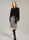 Plaid Wool Pencil Skirt